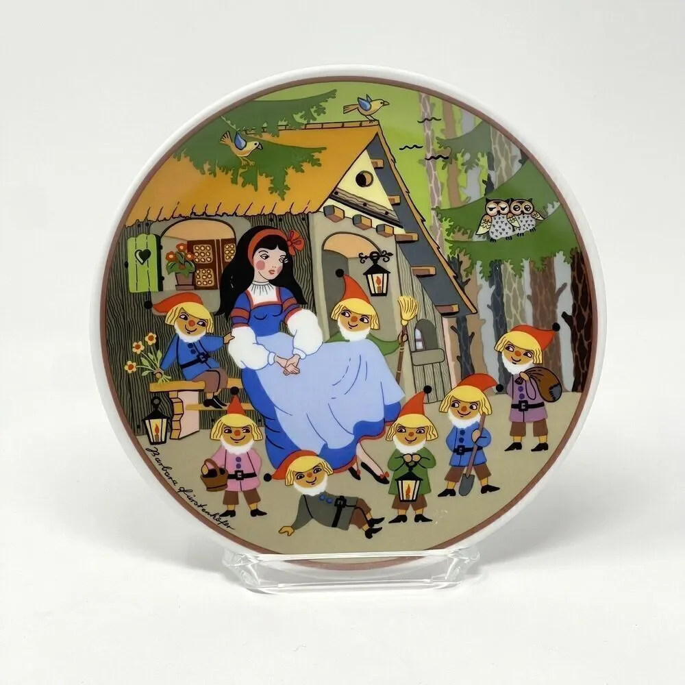 Barbara Fuerstenhoefer Schneewittchen SNOW WHITE 7 DWARFS 7.5” Decorative Plate